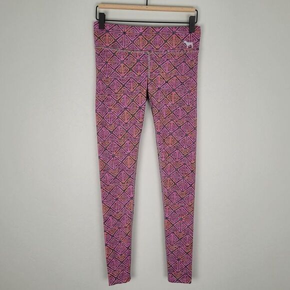 PINK Victoria's Secret Pants - Pink Yoga Victoria's Secret Size XS Leggings Geometric Pink Orange Gray